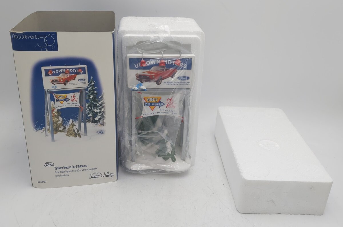 Dept 56 56-52780 Uptown Motors Ford Billboard NIB