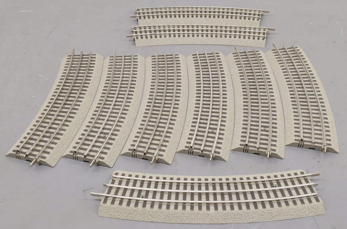 Lionel 6-12056 O Gauge FasTrack O60 Curved Track Sections [9] VG