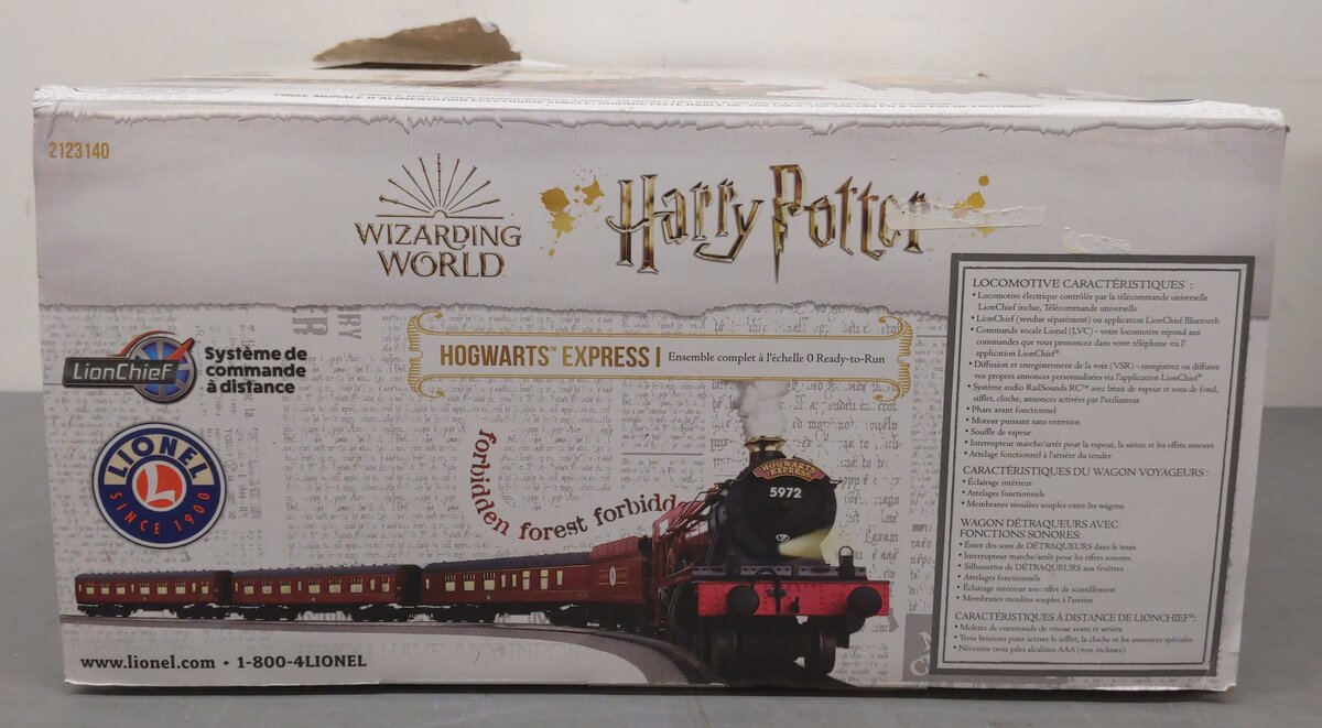 Lionel 2123140 Hogwarts Express LionChief O Gauge Train Set With Bluetooth EX/Box