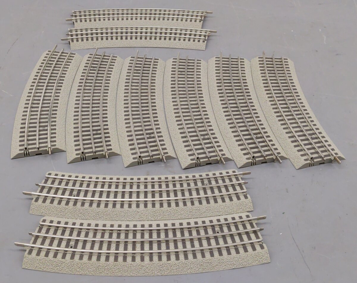 Lionel 6-12056 FasTrack O60 Curved Track Lot [10] VG