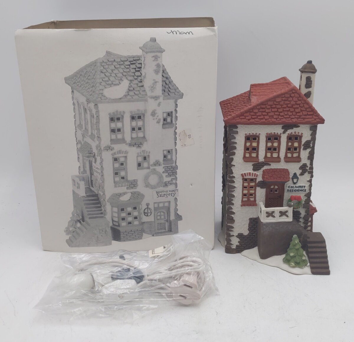 Dept 56 5568-9 Dickens Village CH Watt Physician Building EX/Box
