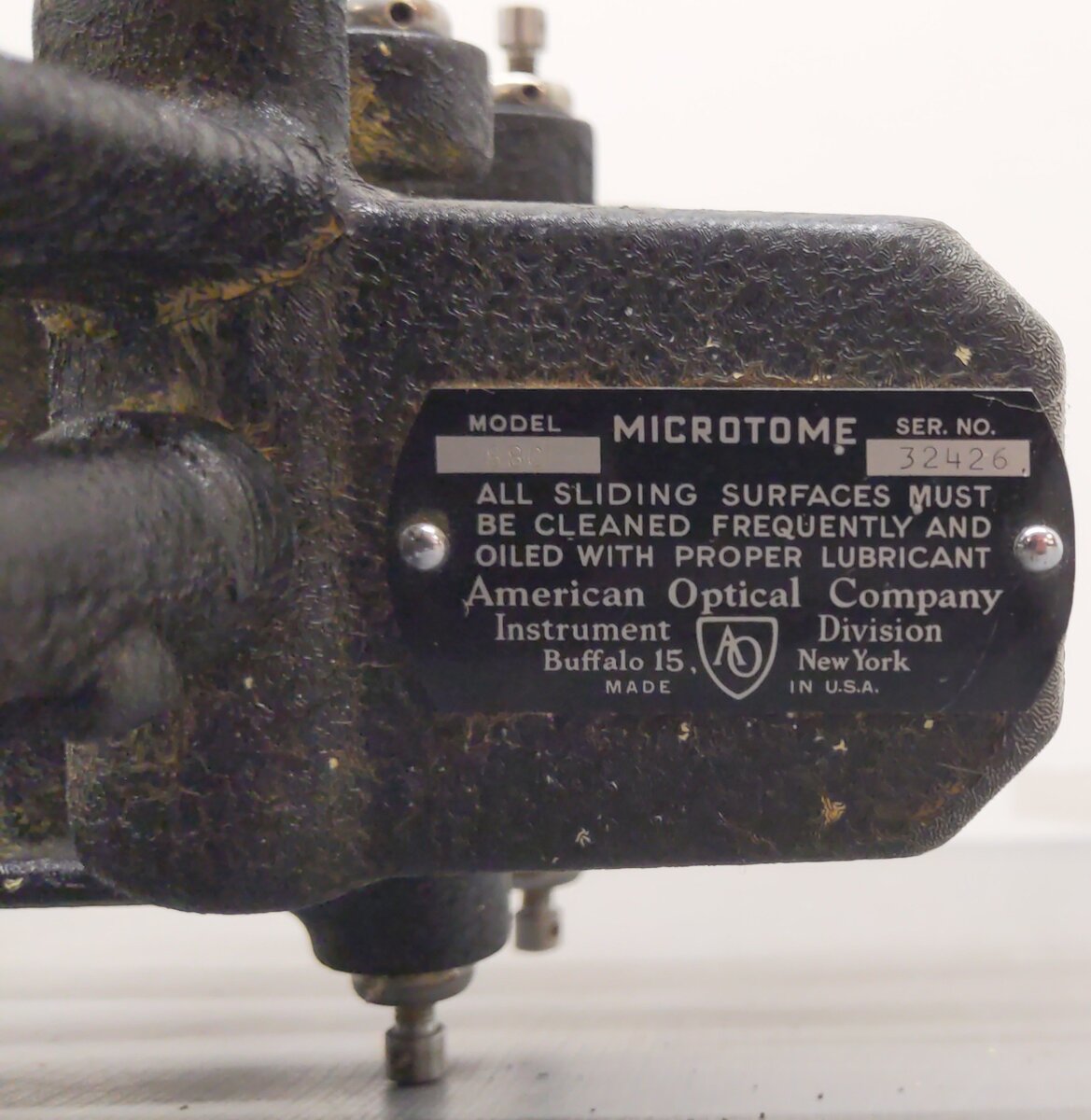 American Optical Company 880 Vintage Sliding Microtome VG