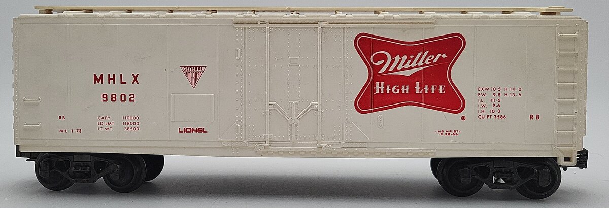 Lionel 6-9802 O Gauge Miller High Life Reefer Car #9802 EX