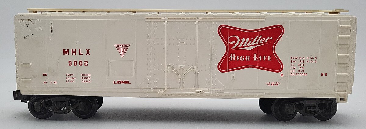 Lionel 6-9802 O Gauge Miller High Life Reefer Car #9802 EX