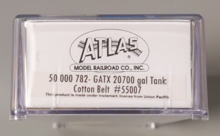 Atlas 50000782 N Scale Cotton Belt GATX 20,700K Tank #55007 LN/Box