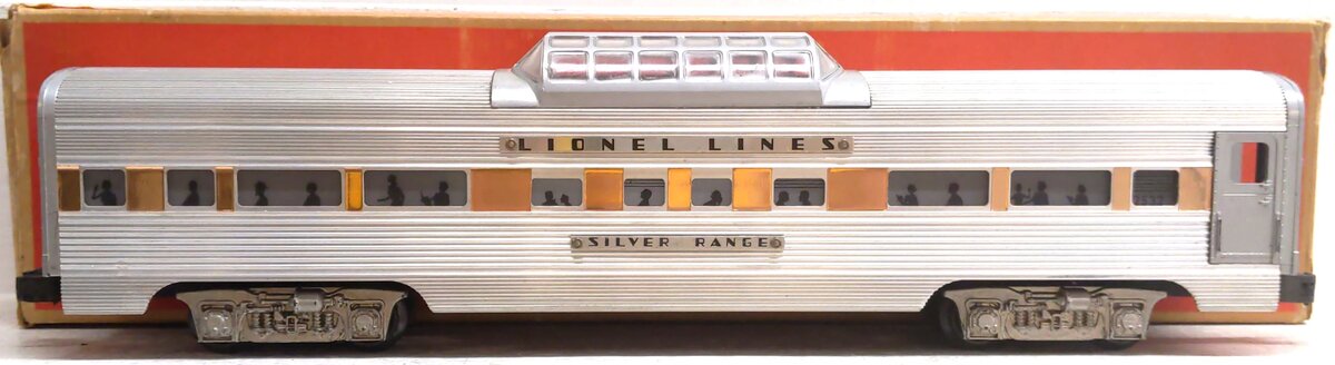 Lionel 2532 Vintage O Lionel Lines Silver Range Aluminum Vista Dome Car VG/Box