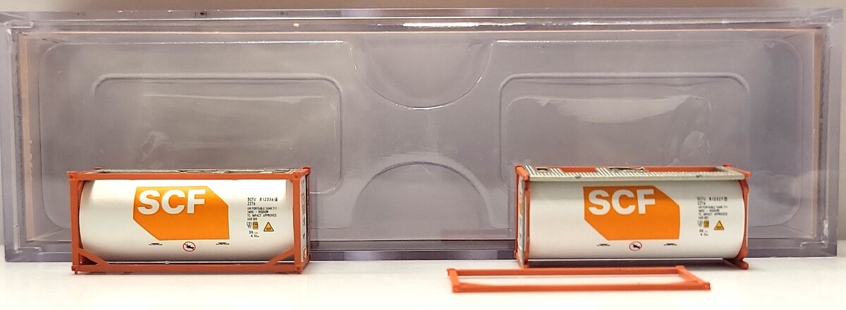 JTC Model Trains 205225 N SCF 20' Standard Tank Container (Pack of 2) EX/Box