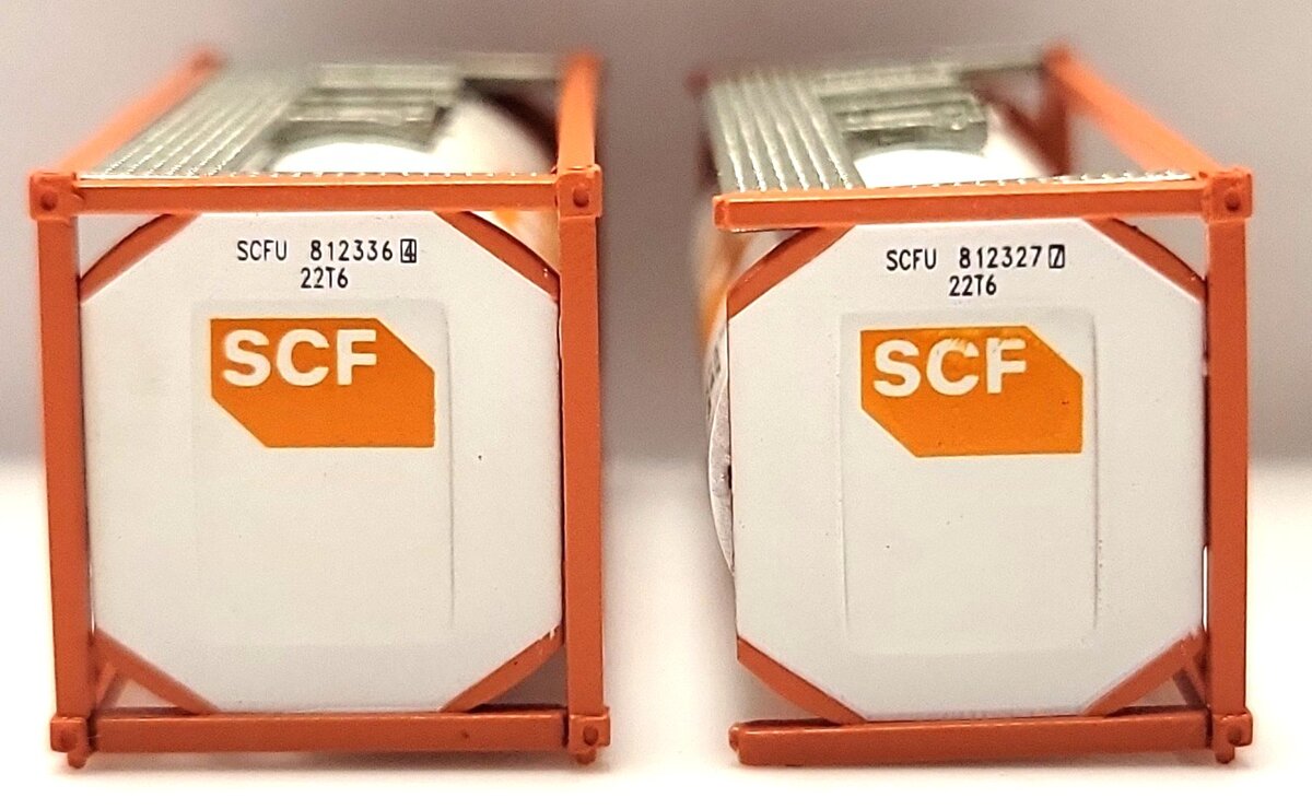 JTC Model Trains 205225 N SCF 20' Standard Tank Container (Pack of 2) EX/Box
