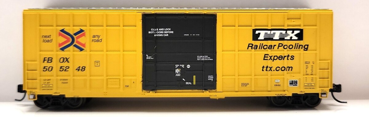 ExactRail EN-50701-1 N TTX Trinity 6275 Cu. Ft. Plug Door Box Car #505248 LN/Box
