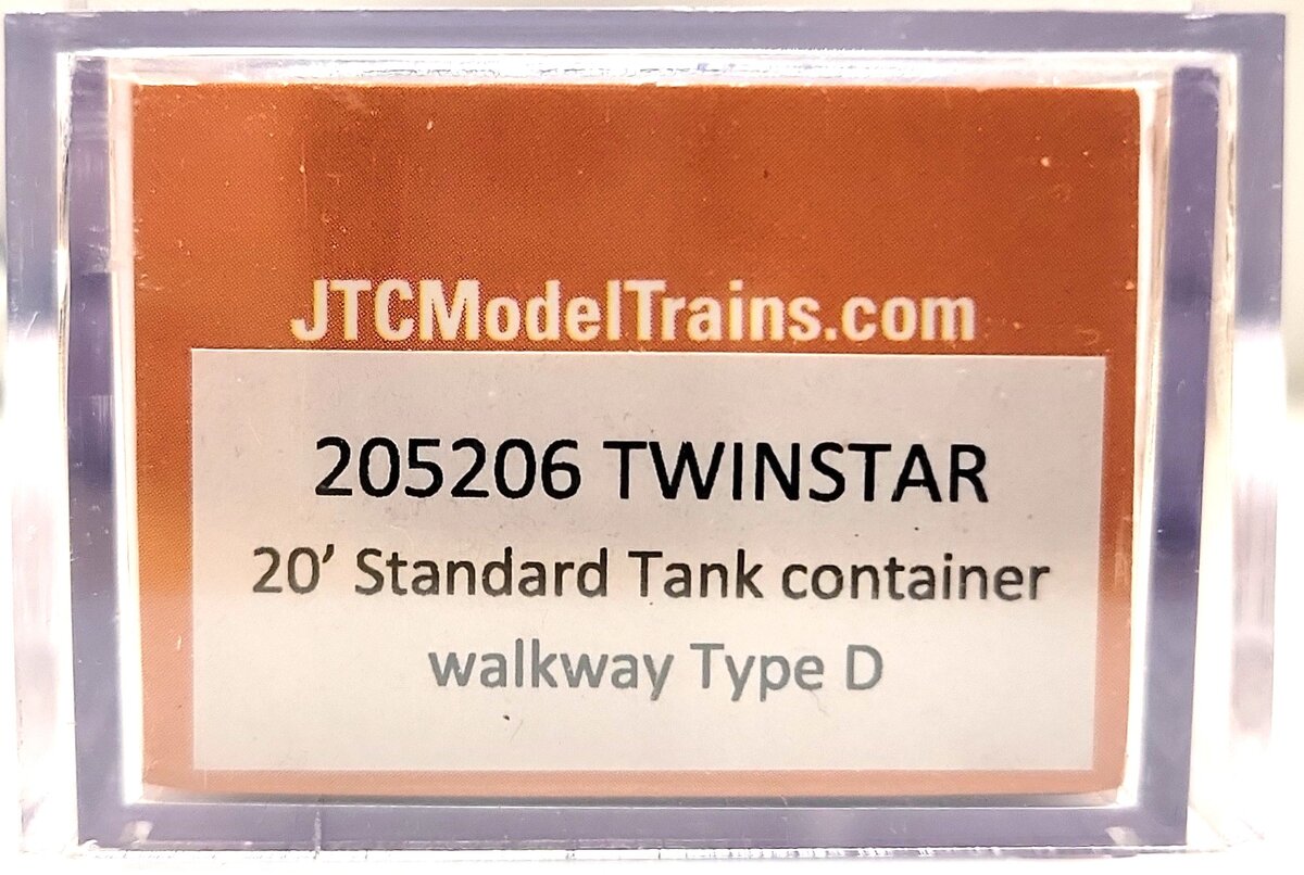 JTC Model Trains 205206 N TWINSTAR  Standard Tank Containers (Pack of 2) EX/Box
