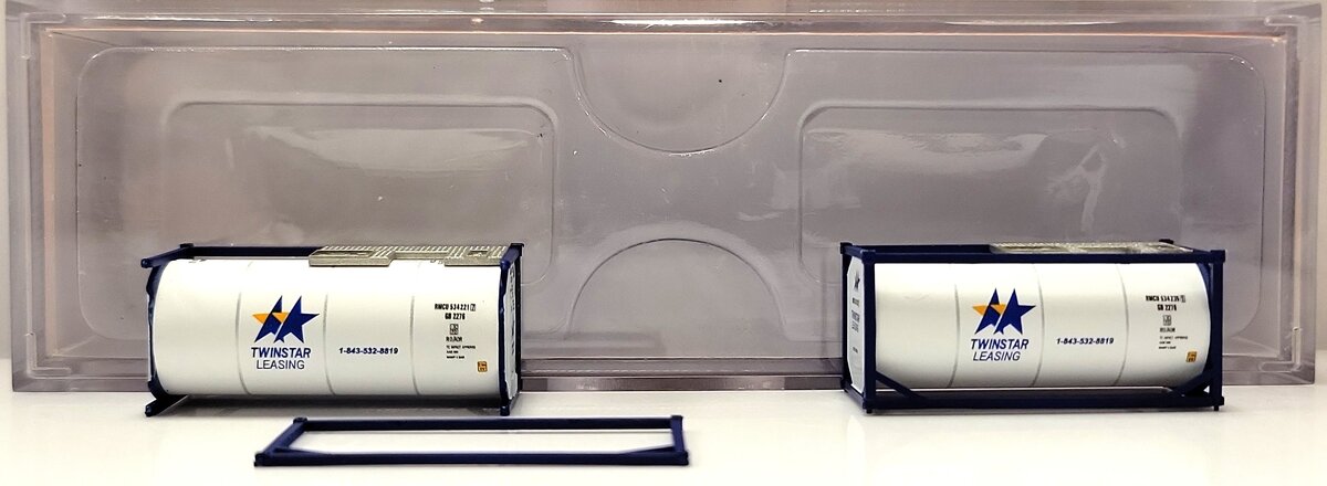JTC Model Trains 205206 N TWINSTAR  Standard Tank Containers (Pack of 2) EX/Box