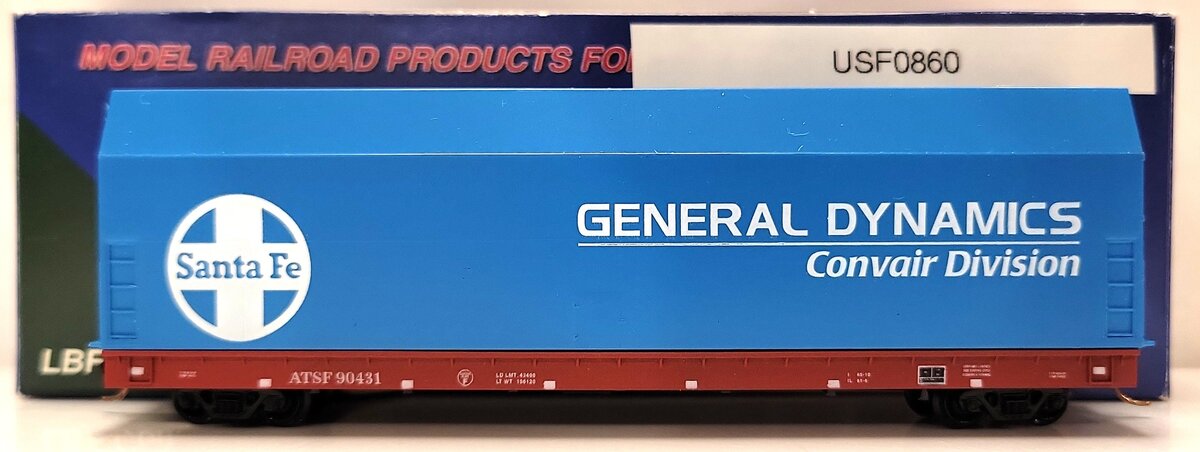 LBF 5603-1 N Scale ATSF Tuscan Skybox Car #90431 LN/Box