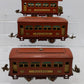 Lionel 529S Vintage O Prewar Terra Cotta Passenger Car Set: 529, 529, 530 (3) VG