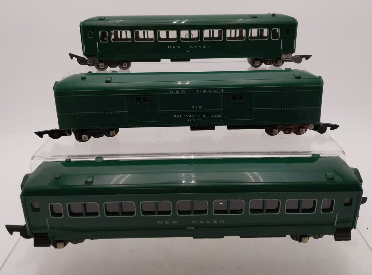 American Flyer S Vintage New Haven  Passenger Cars: 650, 650, 718 [3] EX