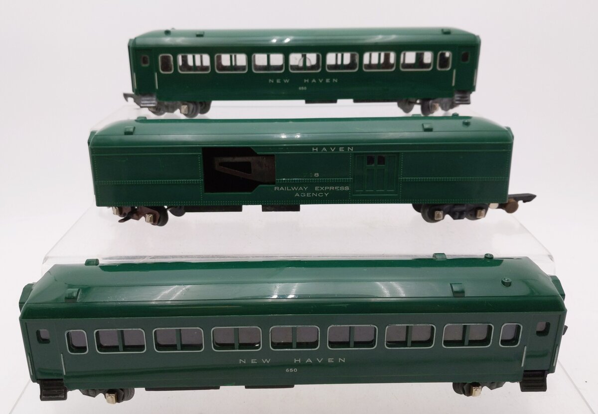 American Flyer S Vintage New Haven  Passenger Cars: 650, 650, 718 [3] EX