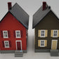 MTH O Gauge 2-Story Houses Red & Green [2] EX