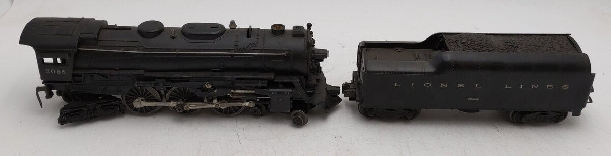 Lionel 2055 Vintage O 4-6-4 Hudson Steam Locomotive & 2046W Tender VG