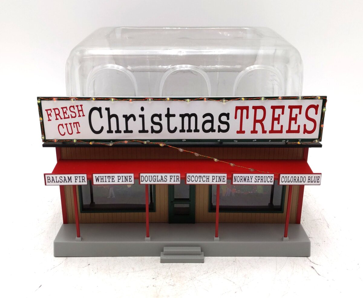 MTH 30-90577 O Christmas Trees Road Side Stand with Operating Christmas Lights EX/Box