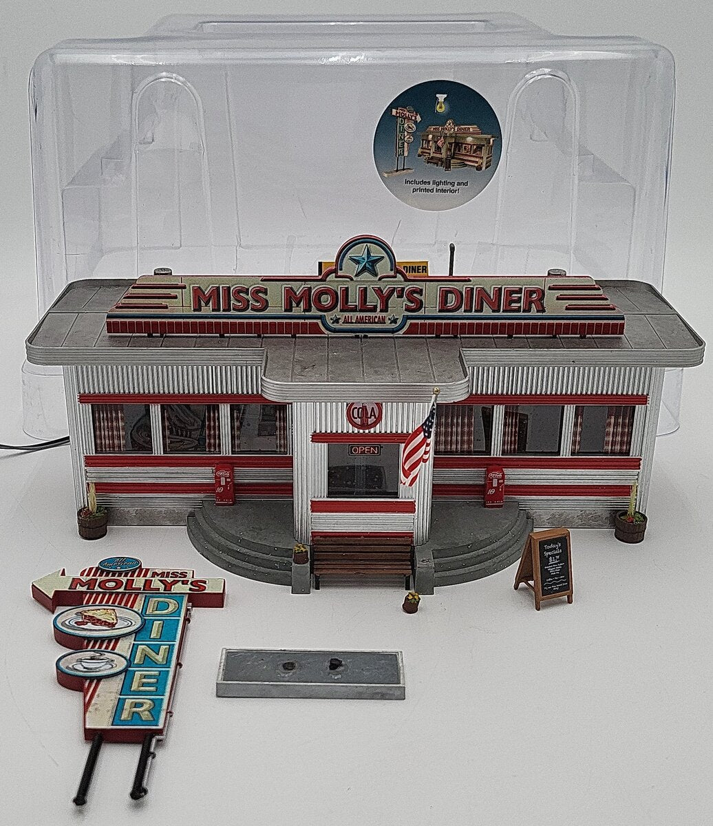 Woodland Scenics BR5870 O Built-N-Ready Miss Molly's Diner-Assembled EX/Box