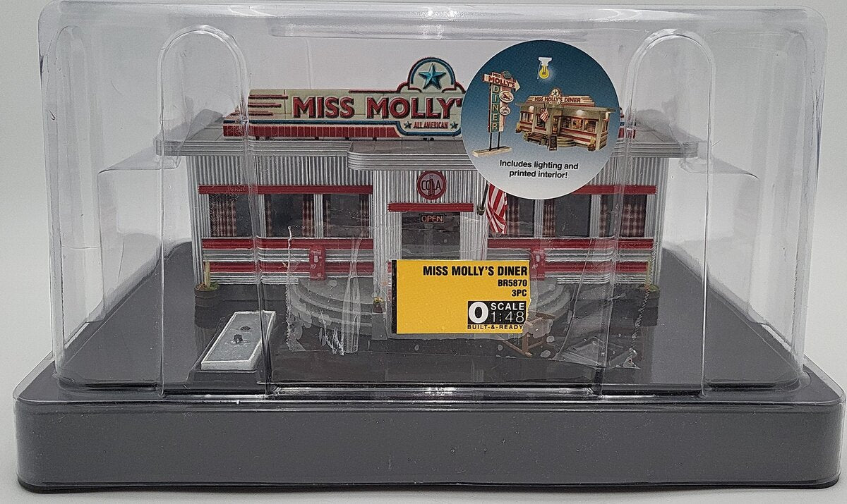 Woodland Scenics BR5870 O Built-N-Ready Miss Molly's Diner-Assembled EX/Box
