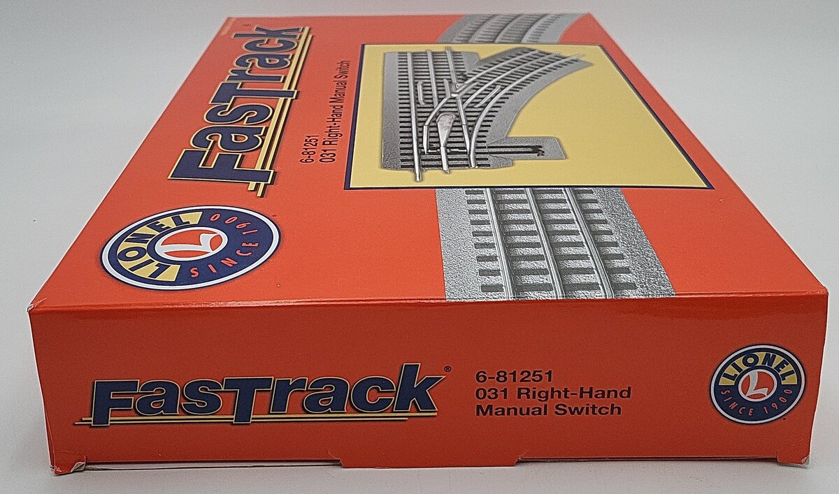 Lionel 6-81251 O Gauge O-31 Right Hand Manual FasTrack Switch Turnout EX/Box