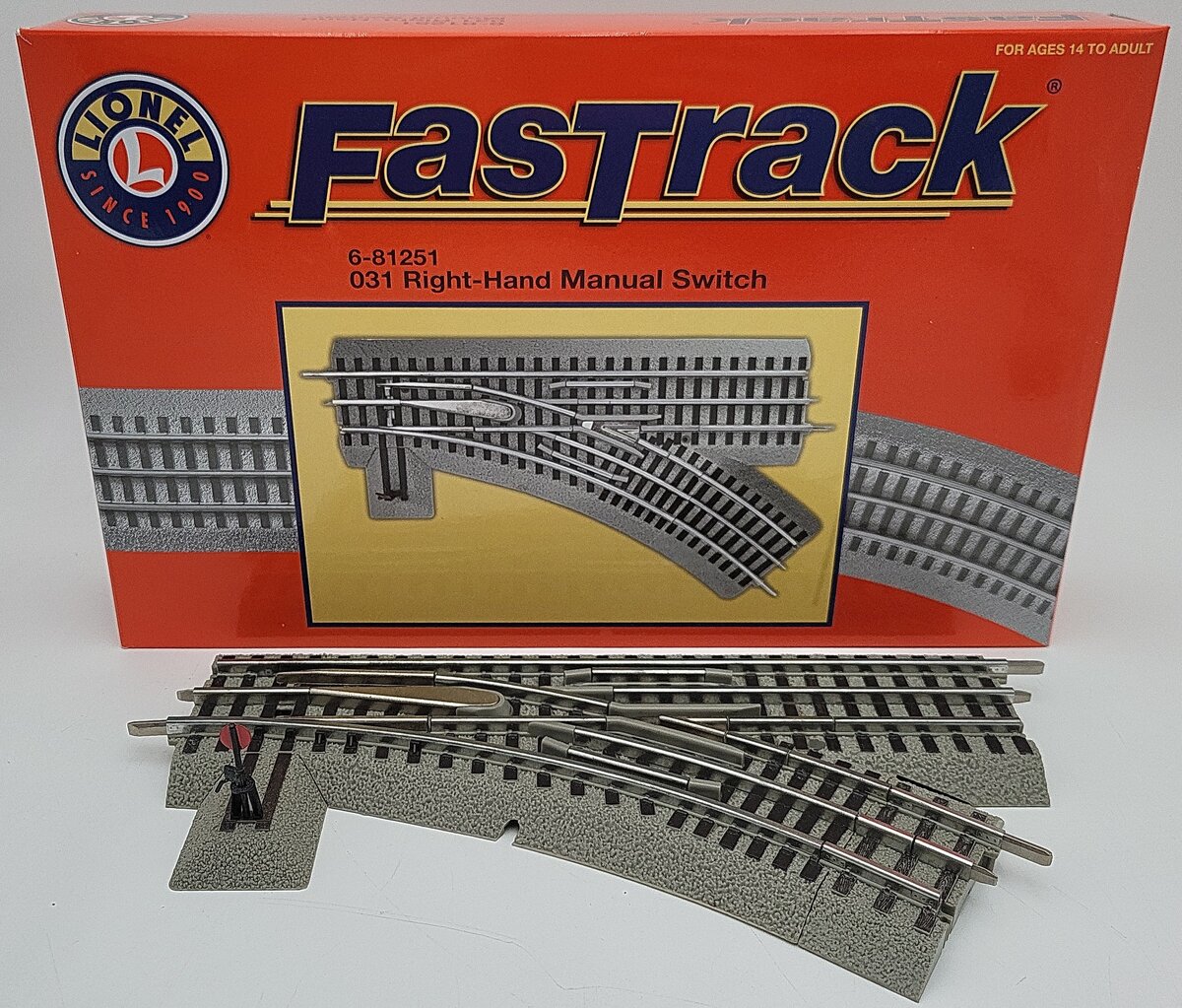 Lionel 6-81251 O Gauge O-31 Right Hand Manual FasTrack Switch Turnout EX/Box