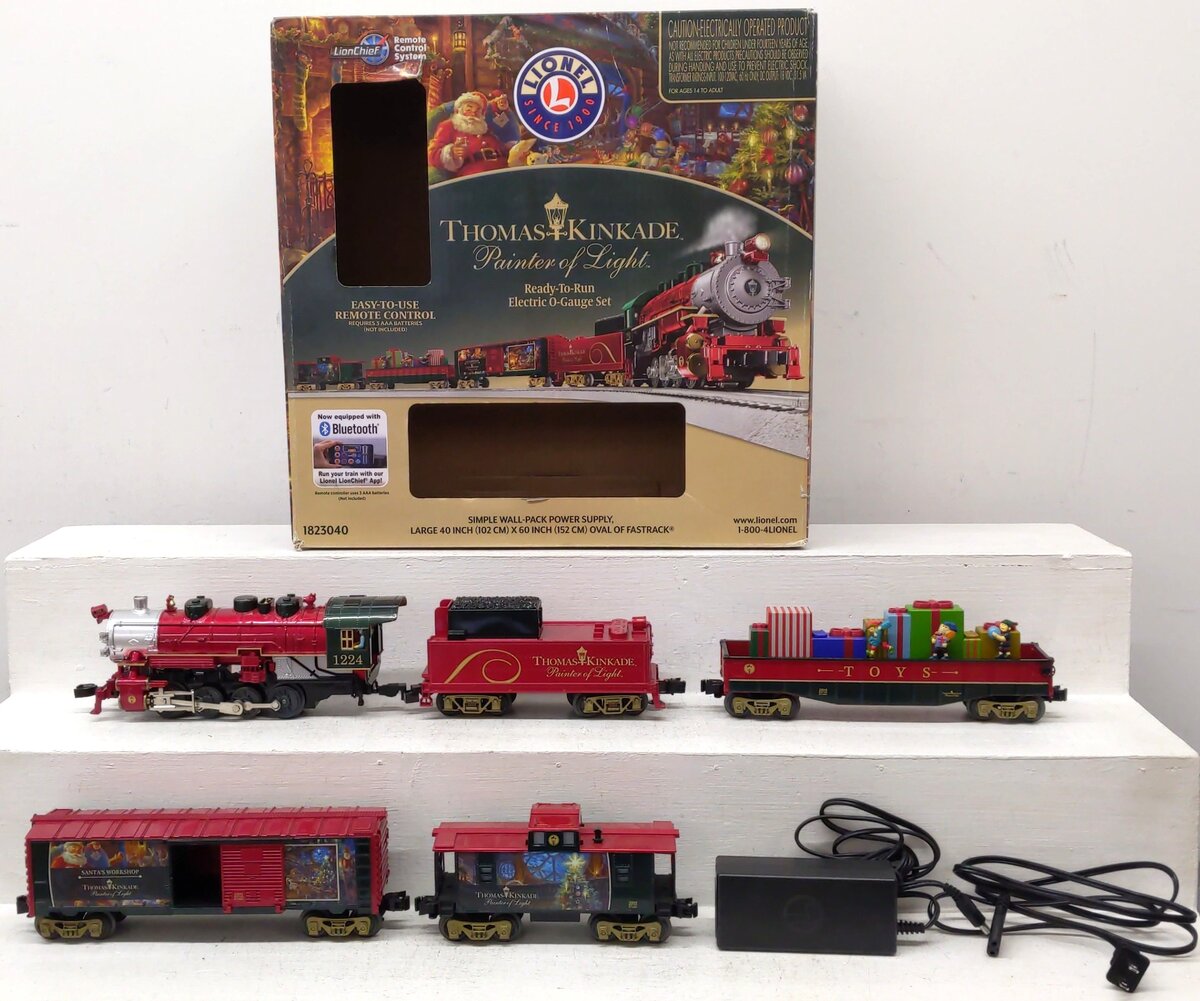 Lionel 1823040 Thomas Kinkade Christmas LionChief O Gauge Train Set w/ Bluetooth EX/Box