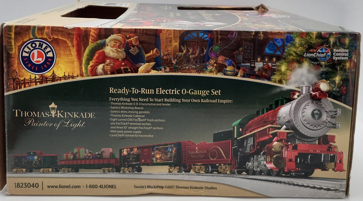 Lionel 1823040 Thomas Kinkade Christmas LionChief O Gauge Train Set w/ Bluetooth EX/Box