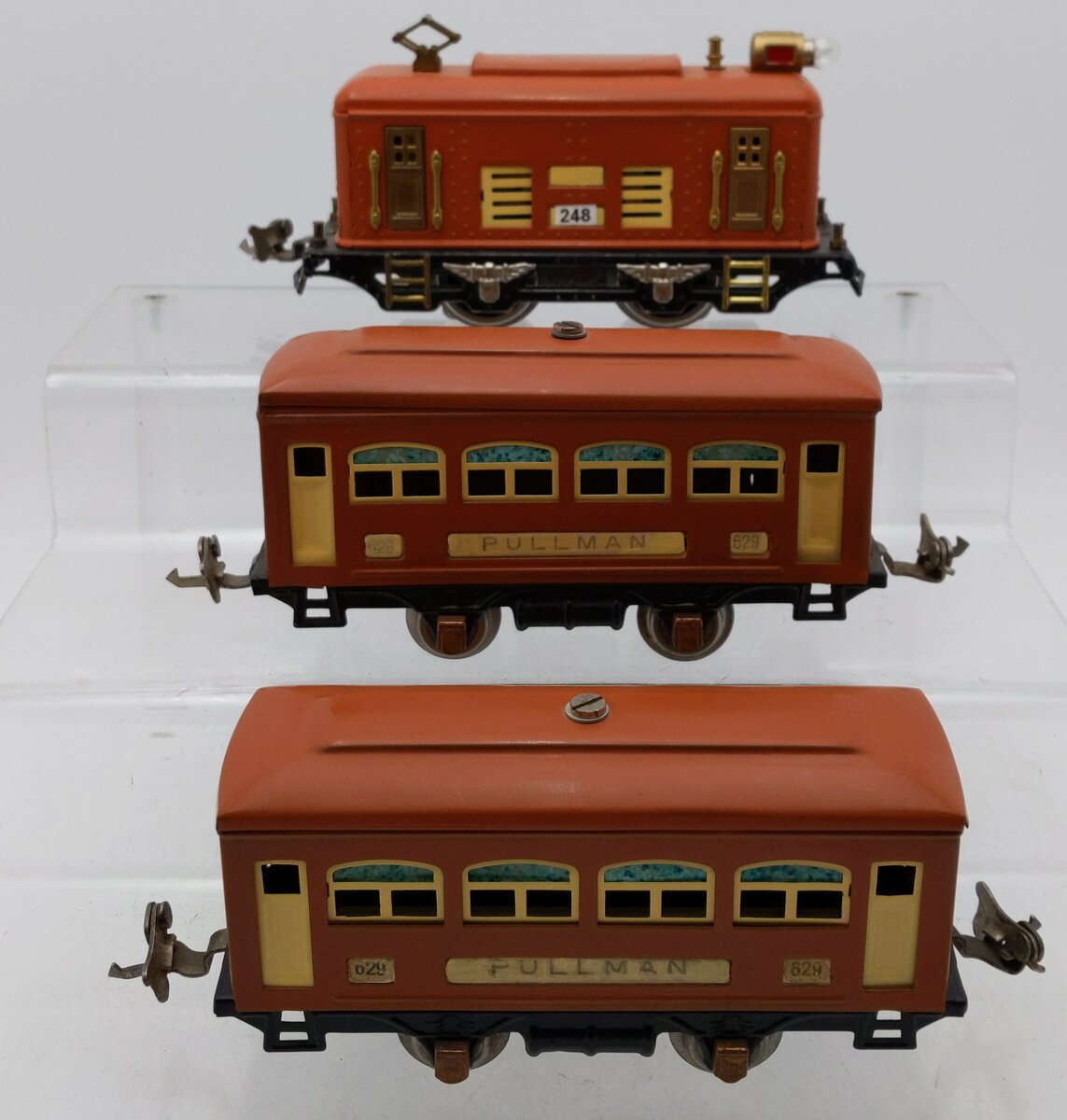 Lionel 292 Vintage O Prewar Electric Passenger Set: 248, 629, 630 Custom Painted