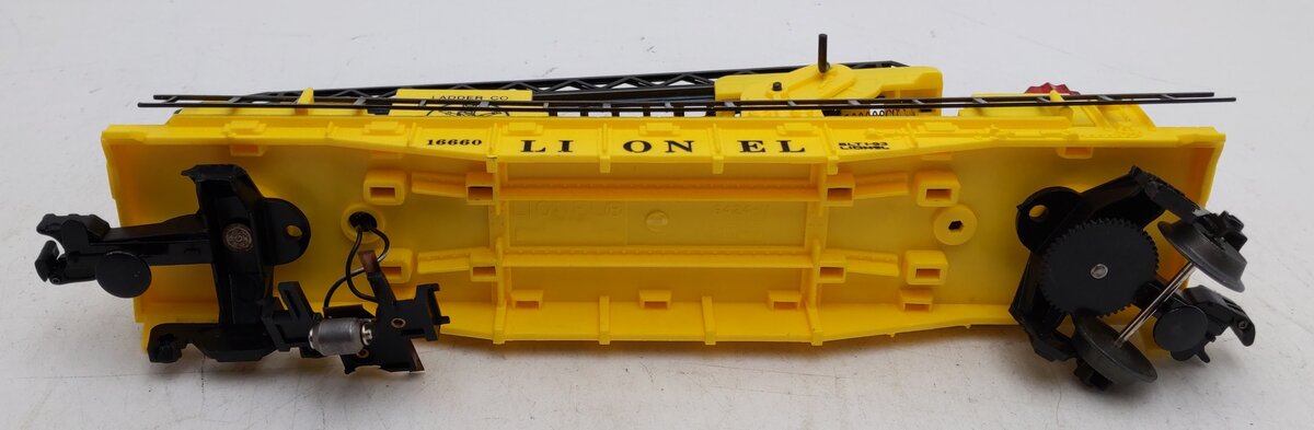 Lionel 6-16660 O Gauge Lionel Operating Fire Car With Ladders (Yellow) EX/Box