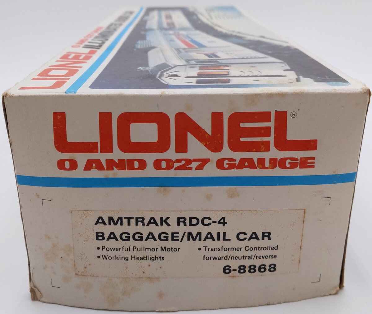 Lionel 6-8868 O Gauge Amtrak RDC-4 Powered Baggage/Mail Car #8868 VG/Box