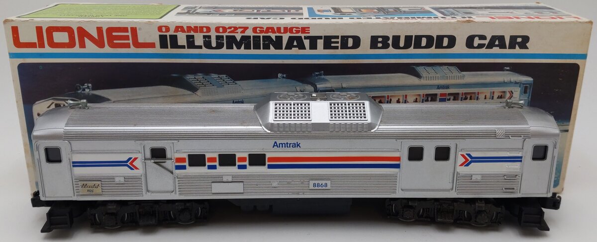Lionel 6-8868 O Gauge Amtrak RDC-4 Powered Baggage/Mail Car #8868 VG/Box