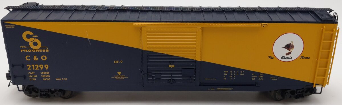 MTH 20-93584 Chesapeake & Ohio 50' PS-1 Box Car w/Youngstown Door #21299 EX/Box