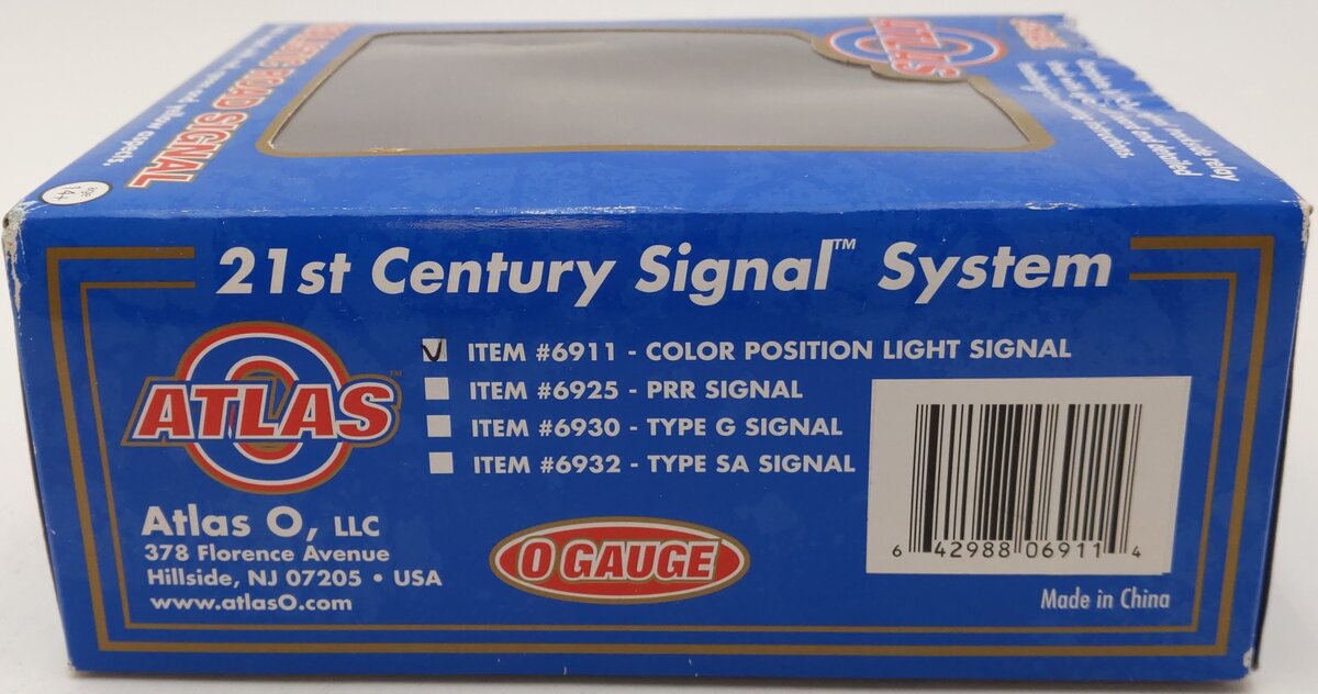 Atlas 6911 O Scale Clear Position Light Signal (3 Rail) VG/Box