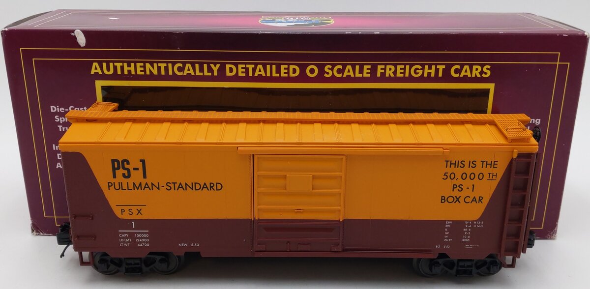 MTH 20-93717 O Gauge MTHRRC-2017 Gauge Pullman Standard 40' Box Car #1 EX/Box