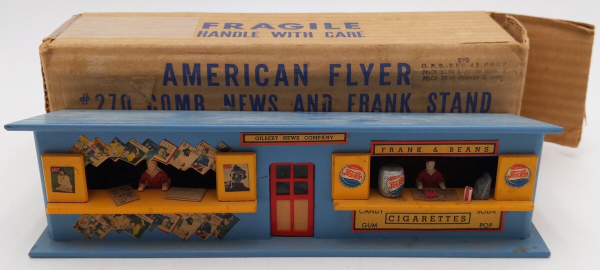 American Flyer 270 Vintage S News & Frank Stand VG/Box