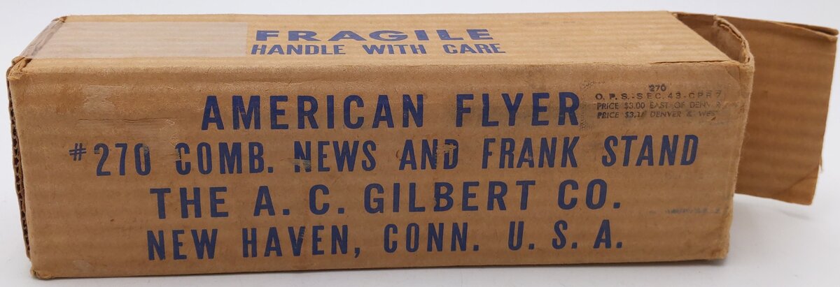 American Flyer 270 Vintage S News & Frank Stand VG/Box