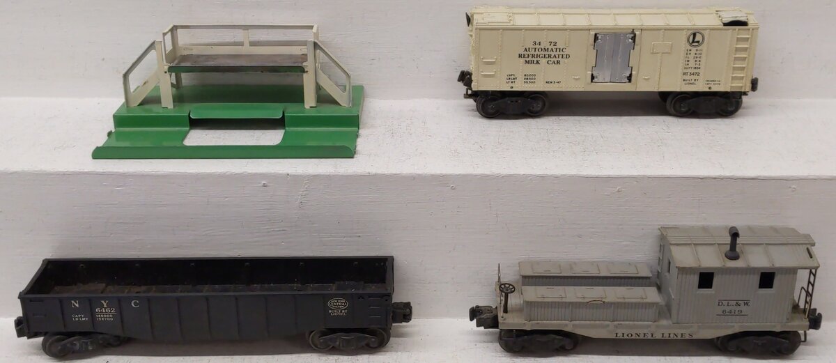 Lionel Vintage O Gauge 6419 & 6462 Freight Cars & Operating Milk Car [3] VG/Box