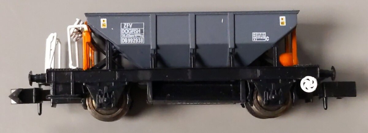 Dapol NB-029H N Scale Dogfish Grey Hopper Wagon #992938 LN/Box