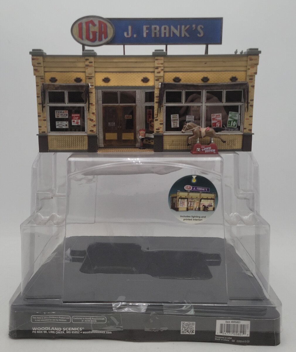 Woodland Scenics BR5851 O Scale Built-&-Ready J. Frank's Grocery Building EX/Box