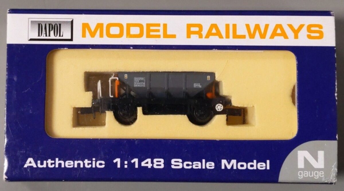 Dapol NB-029A N Scale Dogfish Grey Hopper Wagon #993315 LN/Box