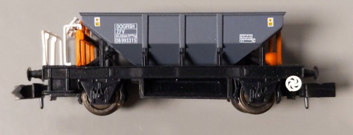 Dapol NB-029A N Scale Dogfish Grey Hopper Wagon #993315 LN/Box