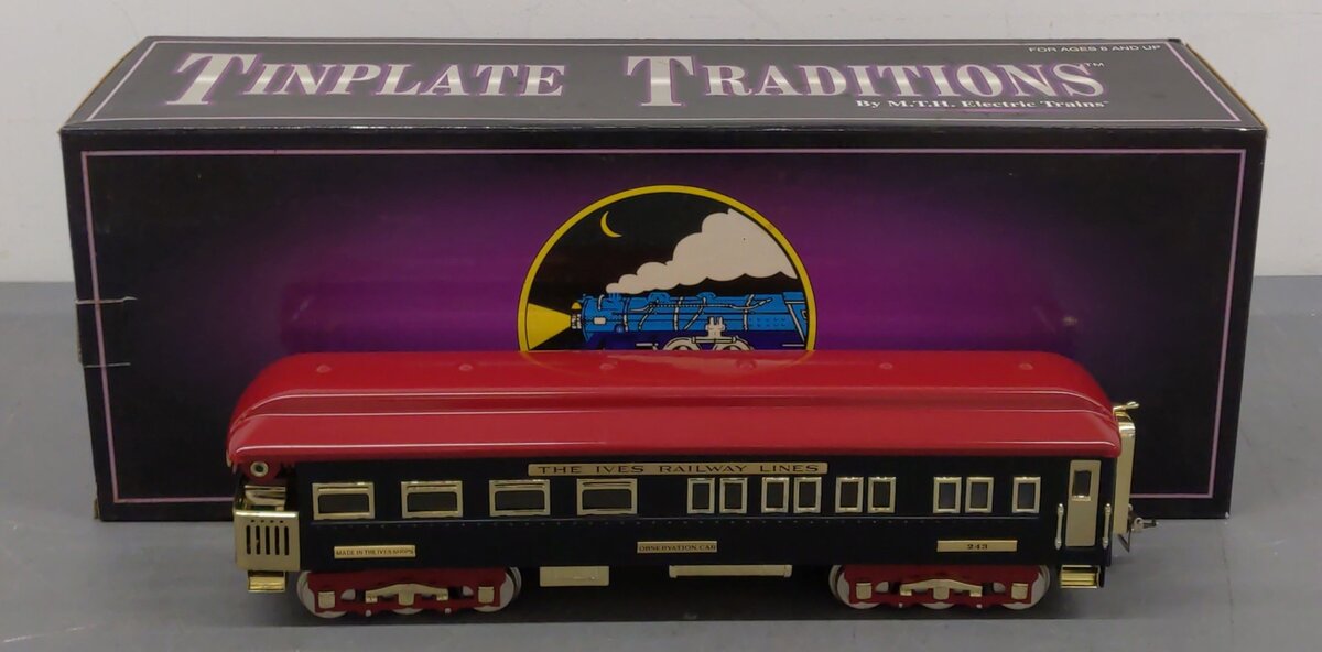 MTH 10-1174C Standard Gauge "Black Diamond" Observation Car #243 LN/Box