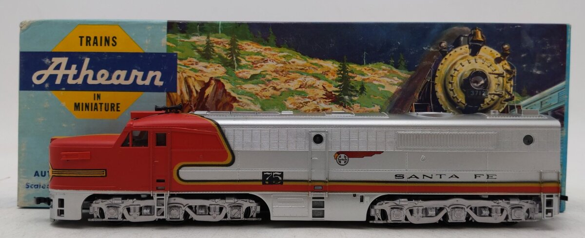 Athearn 3325 HO Scale Santa Fe PA-1 Dummy Diesel Locomotive #75 EX/Box