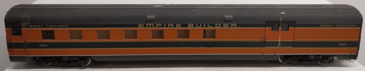 USA Trains 310603 G GN "Empire Builder" Combine Car #1201 w/ Metal Wheel VG