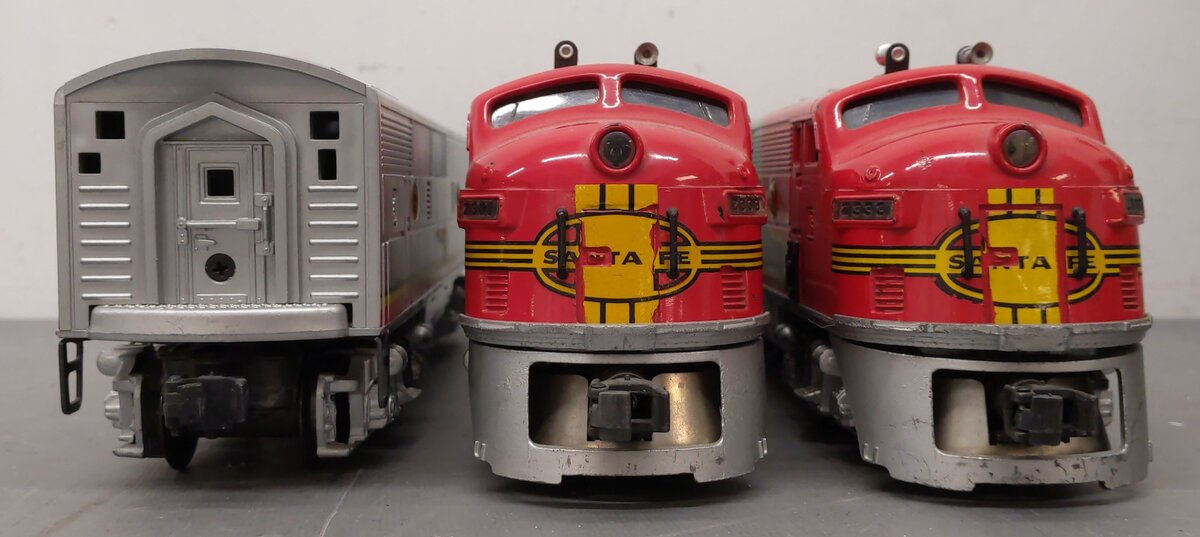 Lionel 2353 Vintage O Santa Fe F-3 ABA Diesel Locomotive Set EX