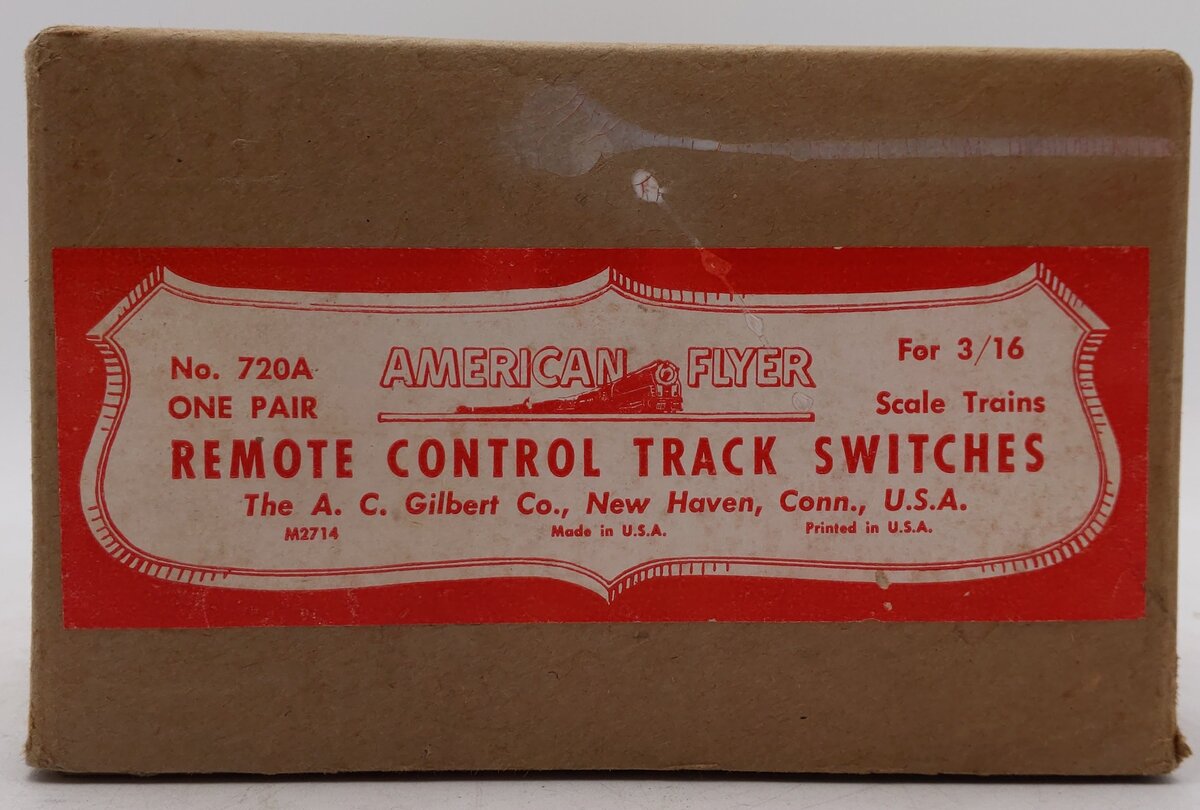 American Flyer 720A Vintage S Electric Remote Control Switches (Pair) VG/Box