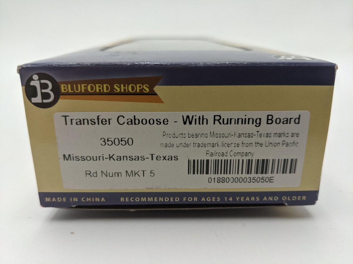 Bluford Shops 35050 Steel Transfer Caboose w/Short Roof - Ready to Run EX/Box