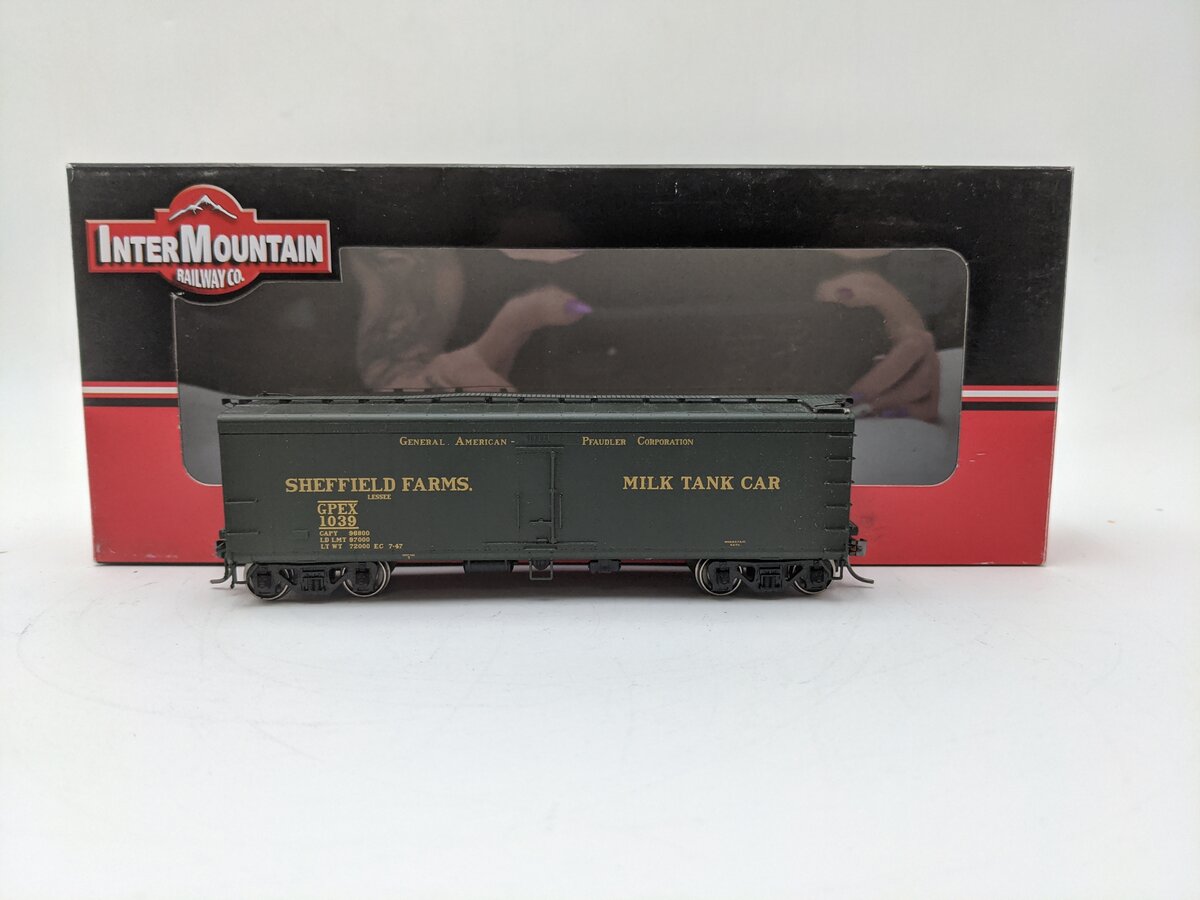 InterMountain 48204-07 HO Scale GPEX Sheffield Farms Milk Car #1039 EX/Box
