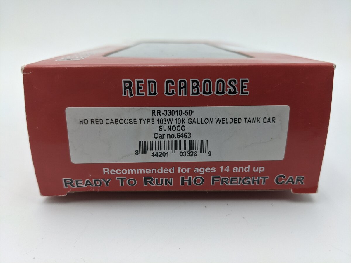 Red Caboose RR-33010-50 HO Sunco 103W 10K Gallon Welded Tank Car #6463 EX/Box